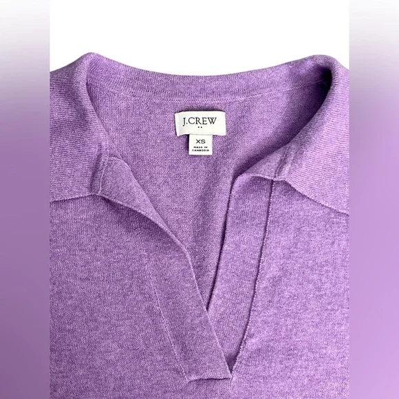 J. Crew Polo Sweater in Vibrant Orchid, Size XS - Picture 6 of 10